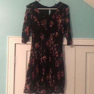 Black floral dress